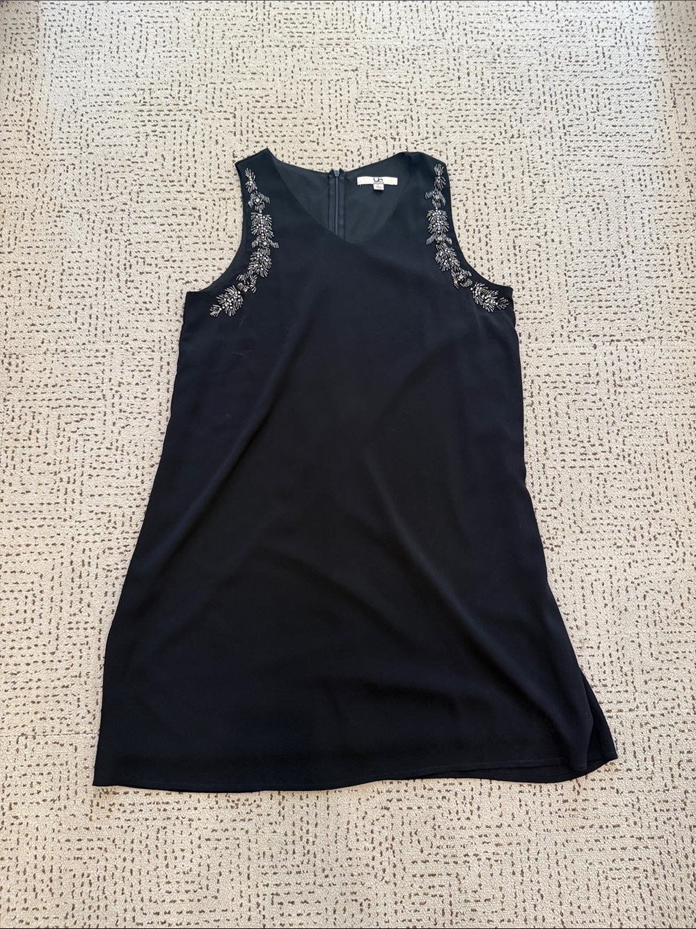 Ya Los Angeles Black Sleeveless Embellished Mini Dress
